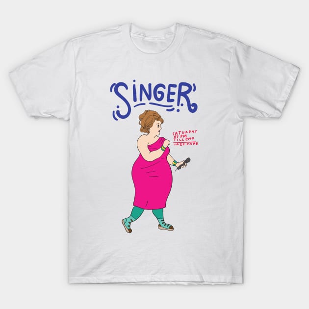 Singer Night T-Shirt by Music Lover